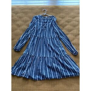 Women's Old Navy Tiered Bohemian Blue & White‎ Dress Size XS